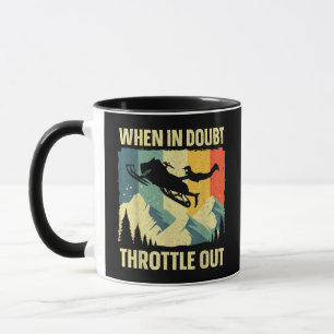 Cool Snowmobile Art for Men Women Kids Snowmobile Mug