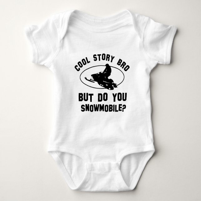 cool snowmobile designs baby bodysuit (Front)