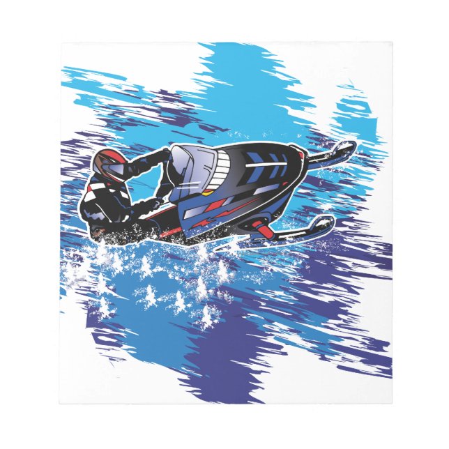 Cool Snowmobiler Notepad (Front)
