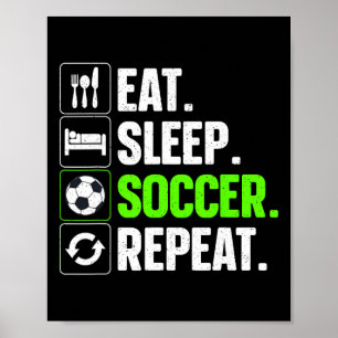Cool Soccer Art For Men Women Kids Team Sport Socc Poster