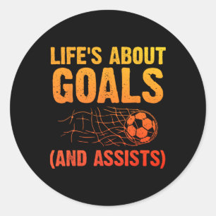 Cool Soccer Art For Men Women Soccer Lovers Soccer Classic Round Sticker
