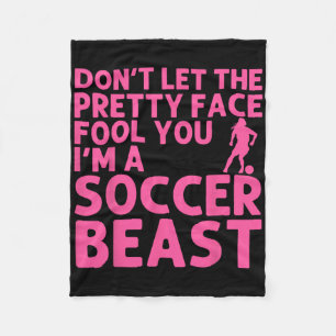 Cool Soccer Art For Women Teen Girls Goalie Soccer Fleece Blanket
