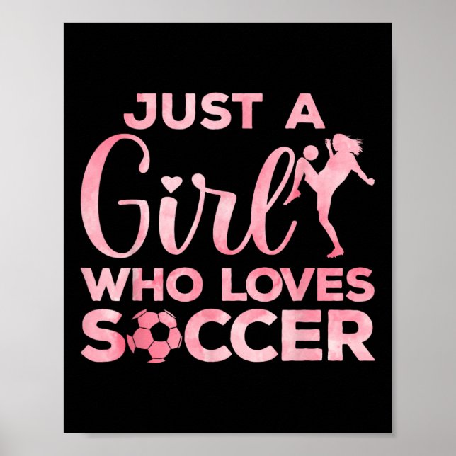 Cool Soccer Art For Women Teen Girls Goalie Soccer Poster (Front)