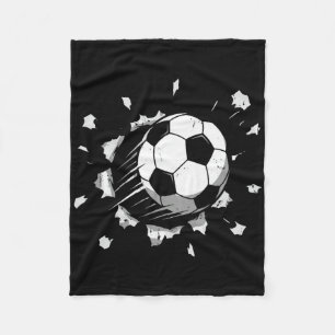 Cool Soccer Ball Graphic Youth Soccer  Fleece Blanket