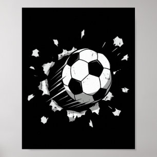Cool Soccer Ball Graphic Youth Soccer  Poster