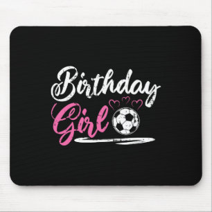 Cool Soccer Birthday Girl Mouse Pad