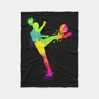 Cool Soccer Design For Women Girls Soccer Player S Fleece Blanket