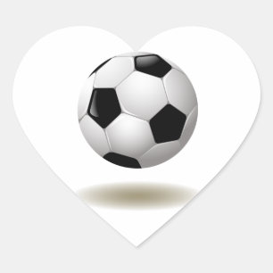 Cool Soccer Emblem Heart Sticker