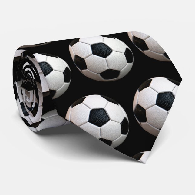 Cool Soccer Football Pattern | Sport Tie (Rolled)