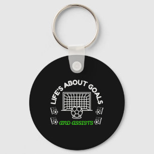 Cool Soccer Mindset Life’s About Goals And Ists Key Ring