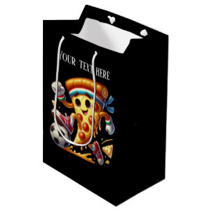 Cool Soccer pizza party  Medium Gift Bag