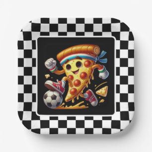 Cool Soccer pizza party  Paper Plate