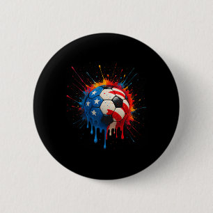 Cool Soccer Player Drip Sport For Boys Men Girls W 6 Cm Round Badge