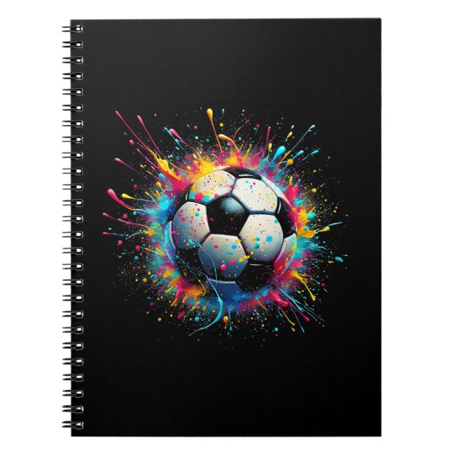 Cool Soccer Player Sport For Boys Men Girls Women Notebook (Front)
