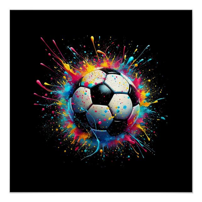 Cool Soccer Player Sport For Boys Men Girls Women Poster (Front)