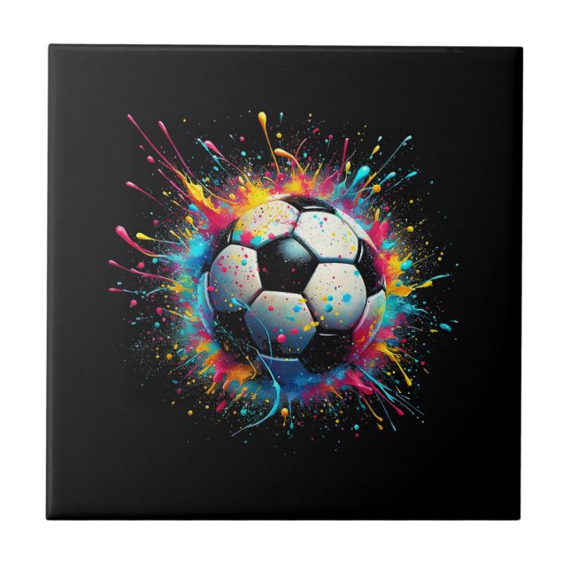 Cool Soccer Player Sport For Boys Men Girls Women Tile (Front)
