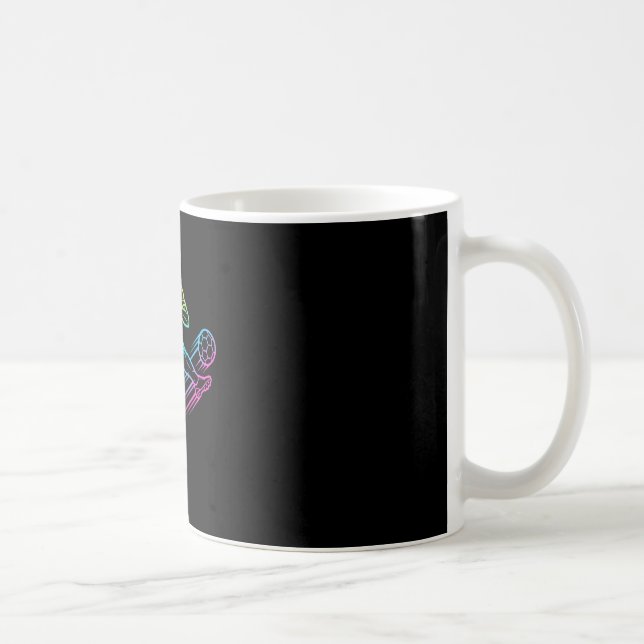 Cool Soccer Player Volley-kick Colourful Gradient  Coffee Mug (Right)