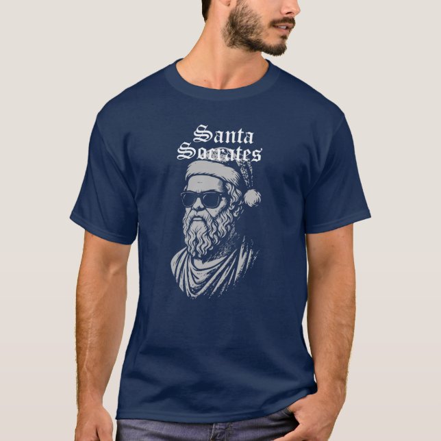 Cool Socrates Santa Claus T-Shirt (Front)