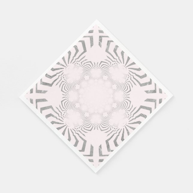 Cool Soft White Zebra Print Napkins (Corner)