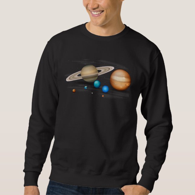 Cool Solar System for Men Women Kids Sweatshirt (Front)