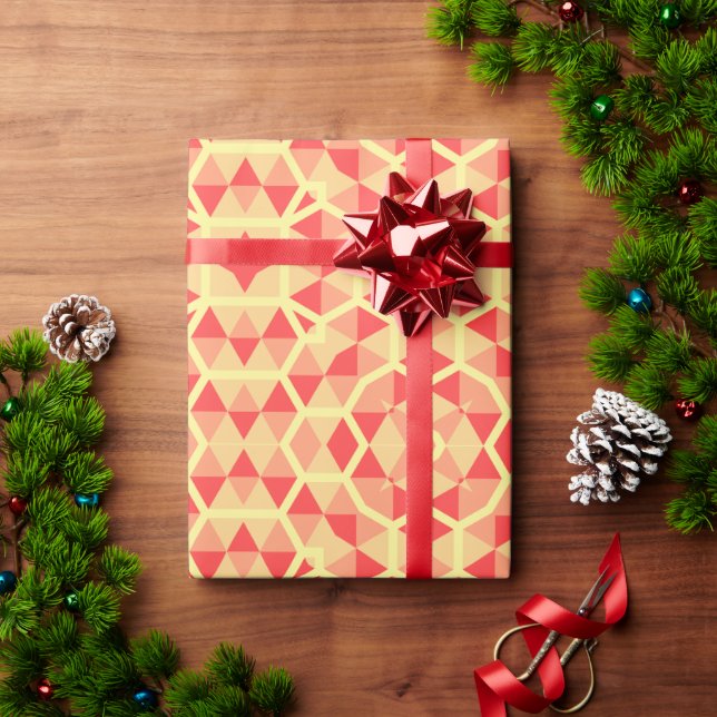Cool Sophisticated Vintage Geometric Wedding Wrapping Paper (Holiday Gift)