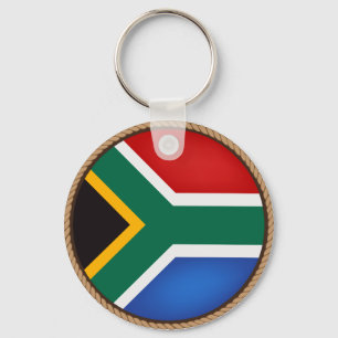 Cool South Africa Flag Seal Key Ring
