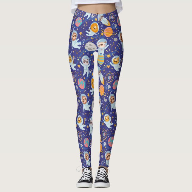 Cool Space Animals Leggings (Front)