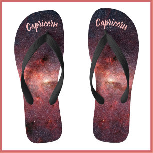 Cool Space Astrology Zodiac Jandals