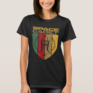 Cool Space Cadet Badge Emblems Rocket T-Shirt