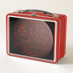 Cool Space Cat Face Design Metal Lunch Box