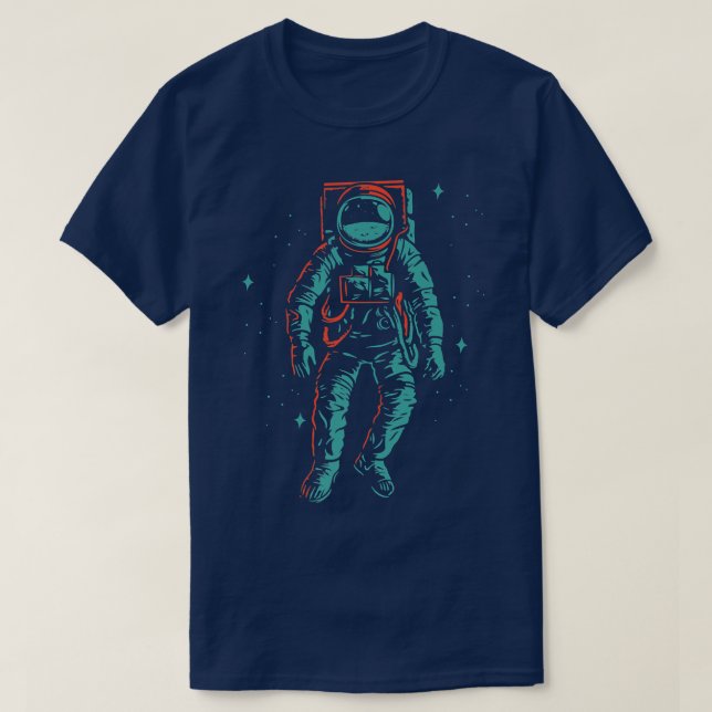 Cool space eplorer shuttle astronaut earth  T-Shirt (Design Front)