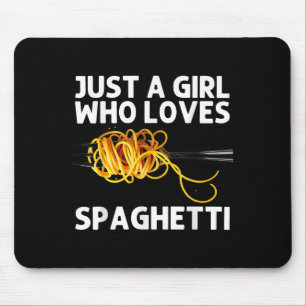 Cool Spaghetti Art For Girls Women Italian Food Pa Mouse Pad