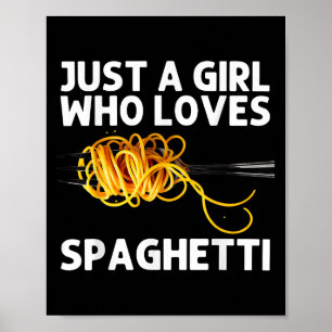 Cool Spaghetti Art For Girls Women Italian Food Pa Poster
