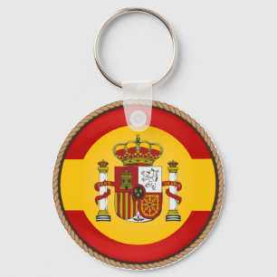 Cool Spain Flag Seal Key Ring