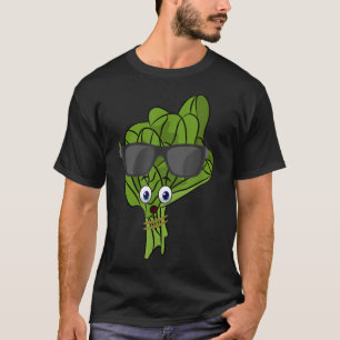 Cool Spinach Design Nutrition Wearing Sunglasses S T-Shirt