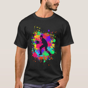 Cool Splashes Cricket Player For Sports Time T-Shirt