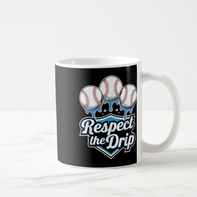 Cool Sport Baseball Home Plate Drip With Sprinkles Coffee Mug (Right)