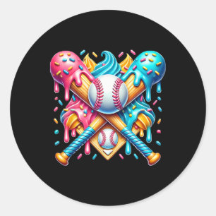 Cool Sport Sell T Home Plate Drip With Sprinkles D Classic Round Sticker