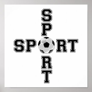 Cool Sport Soccer Cross Poster