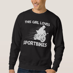 Cool Sportbike For Girls Kids Professional Motorcy Sweatshirt