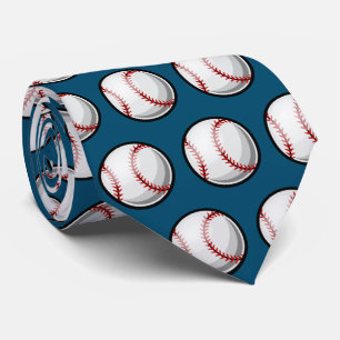 Cool sports tiled Baseball sports tiled pattern Tie