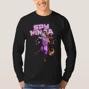 Cool Spy Gaming Ninjas Gamer Unicorn Ninja Boy Gir T-Shirt