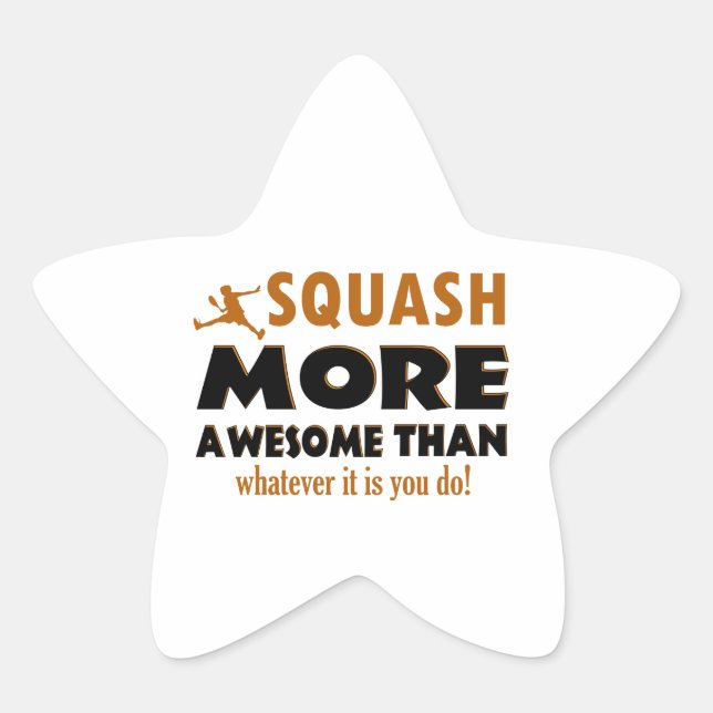 Cool Squash designs Star Sticker (Front)