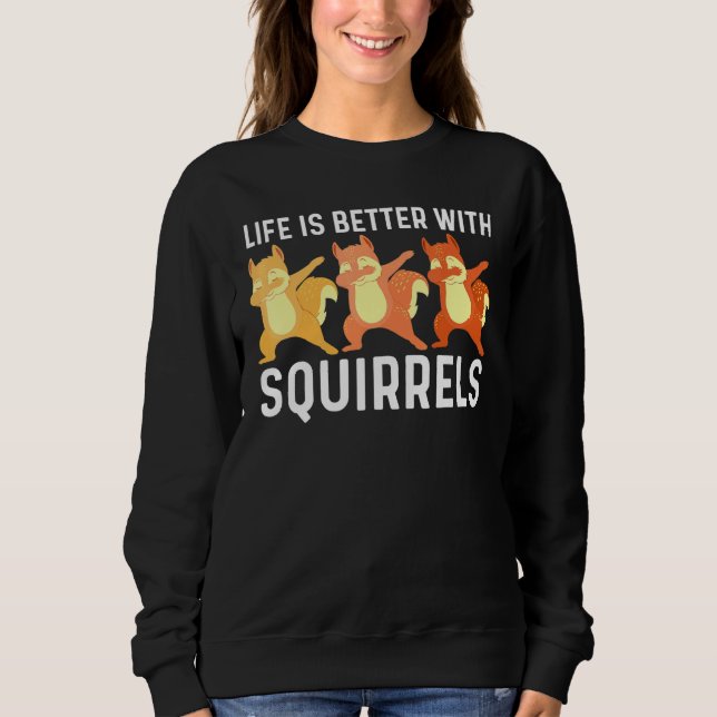 Cool Squirrel Art For Dad Papa Chipmunk Prairie Fu Sweatshirt (Front)