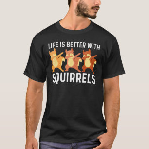 Cool Squirrel Art For Dad Papa Chipmunk Prairie Fu T-Shirt