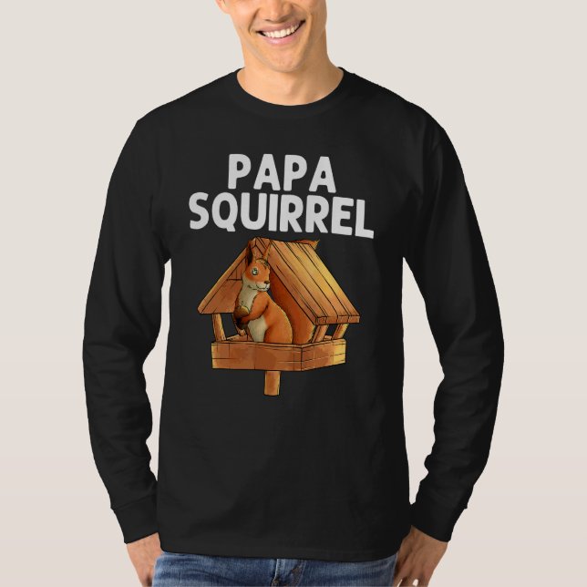 Cool Squirrel For Men Dad Chipmunk Zookeeper Anima T-Shirt (Front)