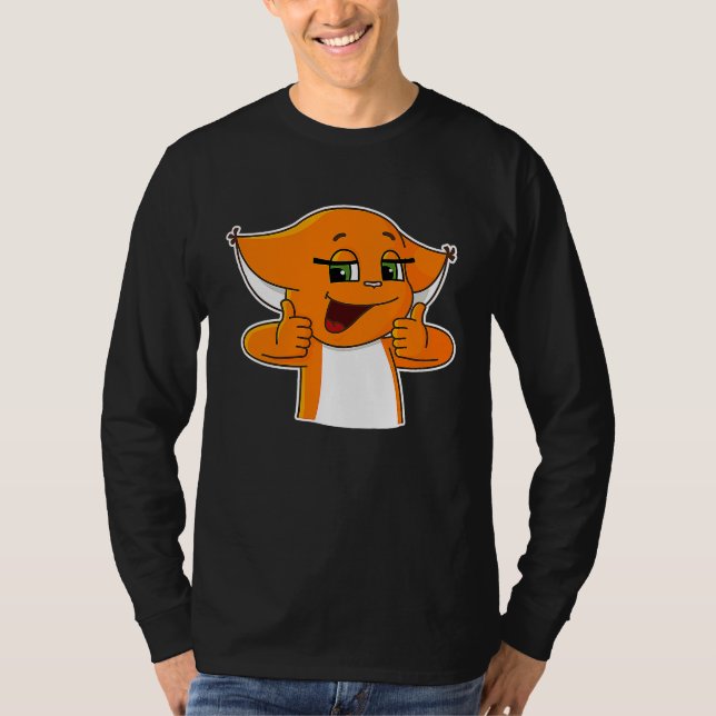 Cool Squirrel Holding Thumbs Up T-Shirt (Front)