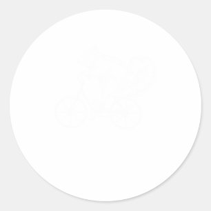 Cool Squirrel On Bike Funny Rodent Biker Anima Classic Round Sticker