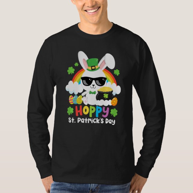 Cool St Patricks Day Easter Bunny St Patricks Day  T-Shirt (Front)