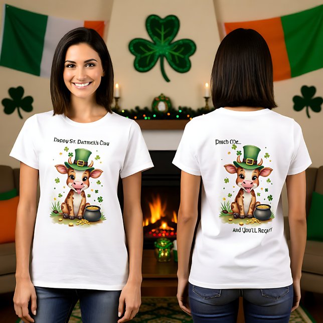 Cool St. Patrick's Day, Udderly Lucky T-Shirt (Cool St. Patrick's Day, Udderly Lucky T-Shirt)